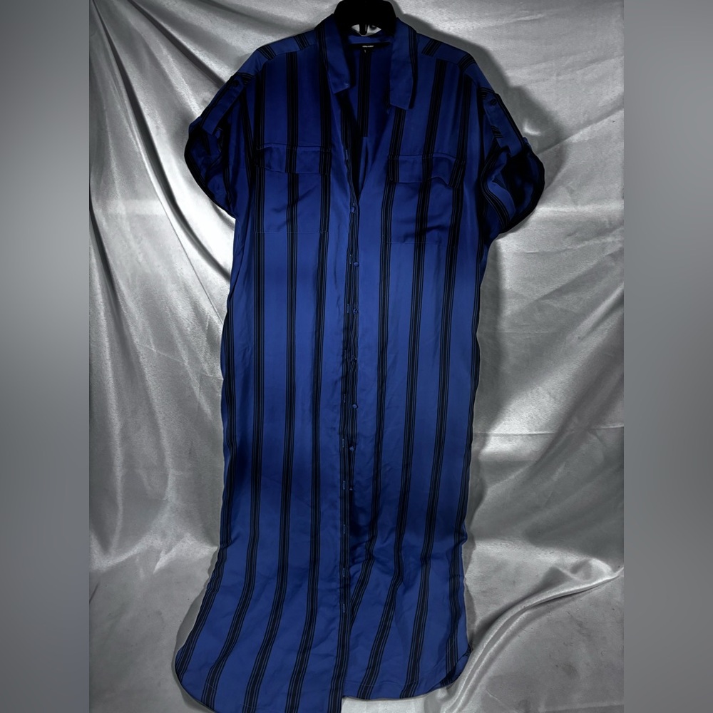 Vero Moda Navy and Black Striped Maxi Dress